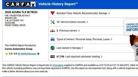 2020 Acura TLX w/Tech