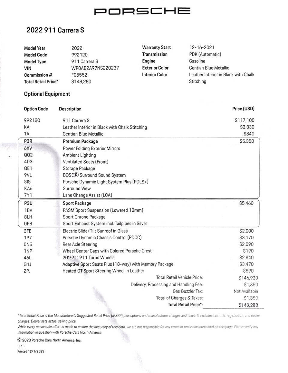 2022 Porsche 911 for sale at Beesley Motorcars in Port Gibson, MS