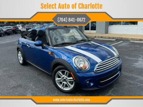 2015 MINI Convertible for sale at Select Auto of Charlotte in Matthews NC