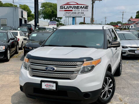 2013 Ford Explorer for sale at Supreme Auto Sales in Chesapeake VA