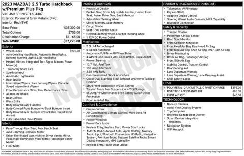2023 Mazda Mazda3 Hatchback 2.5 Turbo Premium Plus