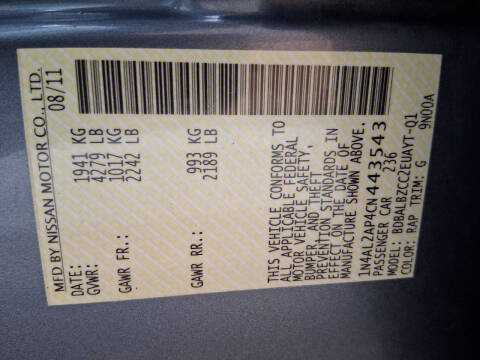 2012 Nissan Altima 2.5 SL