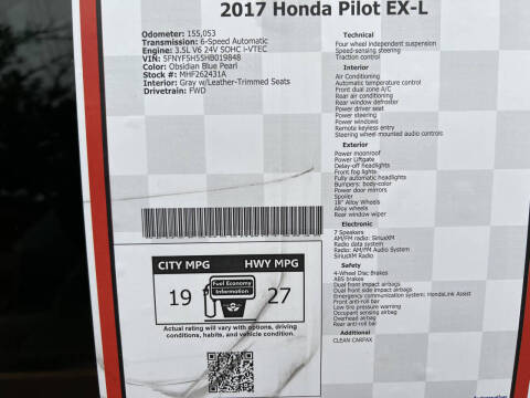 2017 Honda Pilot EX-L