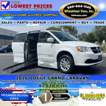 2016 Dodge Grand Caravan for sale at Wheelchair Vans Inc in Laguna Hills CA
