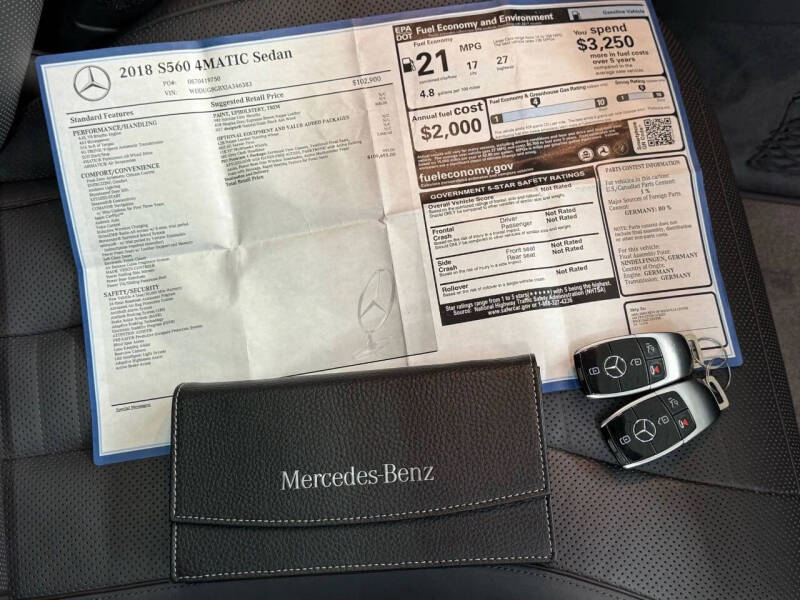 2018 Mercedes-Benz S-Class S 560 4MATIC