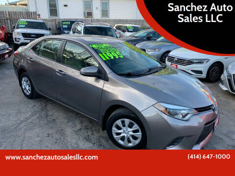 2015 Toyota Corolla for sale at Sanchez Auto Sales LLC in Milwaukee WI