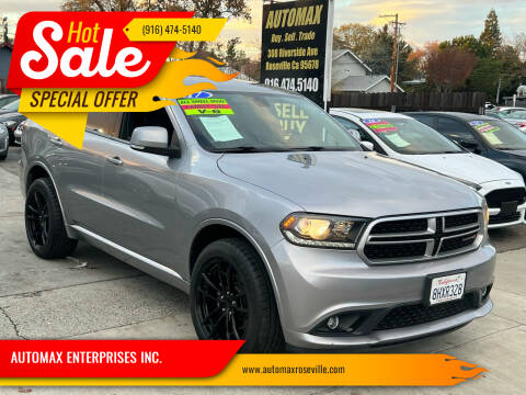 2017 Dodge Durango for sale at AUTOMAX ENTERPRISES INC. in Roseville CA
