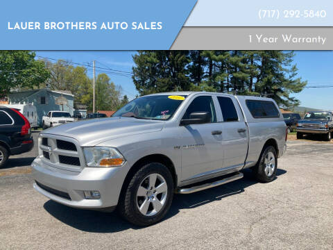 2012 RAM 1500 for sale at LAUER BROTHERS AUTO SALES in Dover PA
