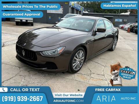 2015 Maserati Ghibli for sale at Aria Auto Inc. in Raleigh NC