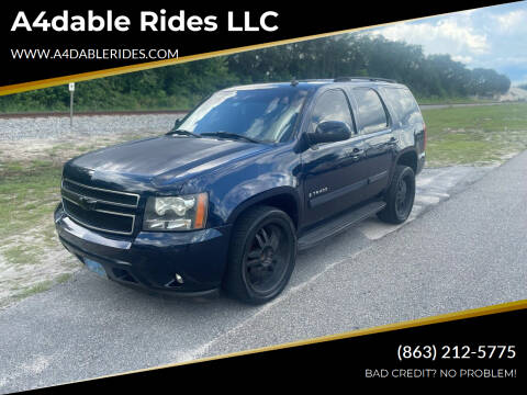 2007 Chevrolet Tahoe for sale at A4dable Rides LLC in Haines City FL