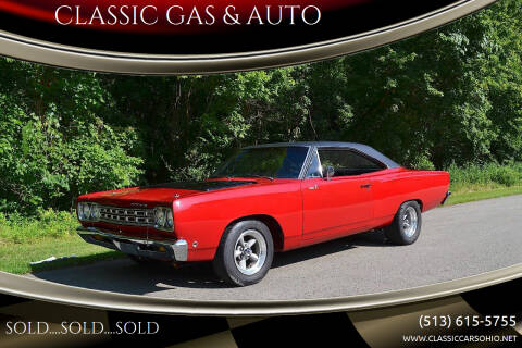 1968 Plymouth Roadrunner for sale at CLASSIC GAS & AUTO in Cleves OH