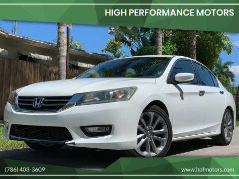 2013 Honda Accord for sale at HIGH PERFORMANCE MOTORS in Hollywood FL
