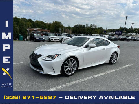 2016 Lexus RC 200t for sale at Impex Auto Sales in Greensboro NC