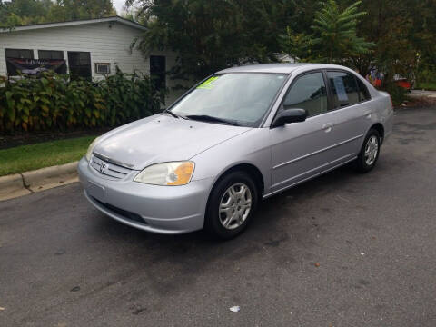 2002 Honda Civic for sale at TR MOTORS in Gastonia NC