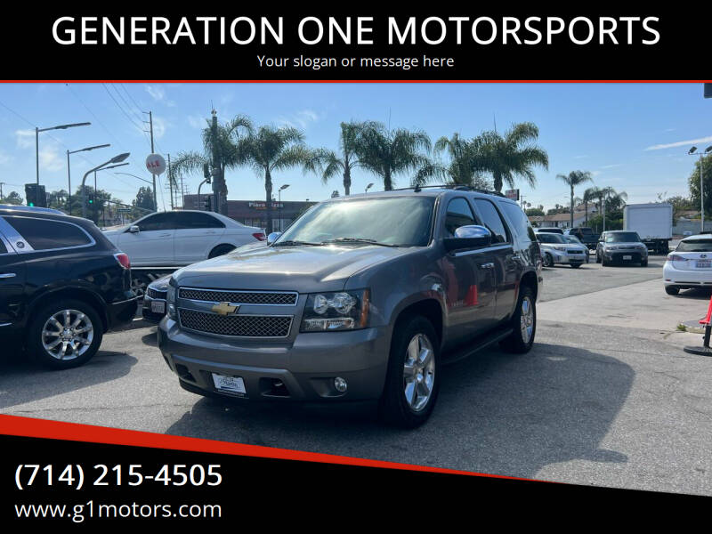 2012 Chevrolet Tahoe for sale at GENERATION ONE MOTORSPORTS in La Habra CA
