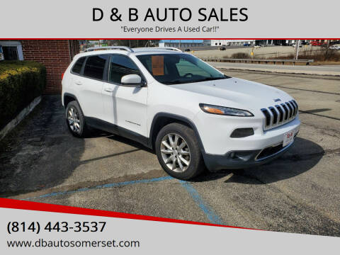2018 Jeep Cherokee for sale at D & B AUTO SALES in Somerset PA