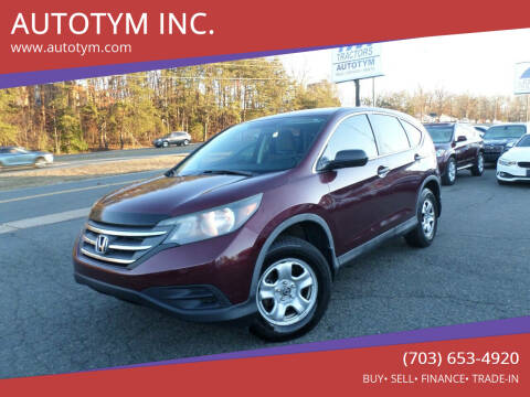 2014 Honda CR-V for sale at AUTOTYM INC. in Fredericksburg VA