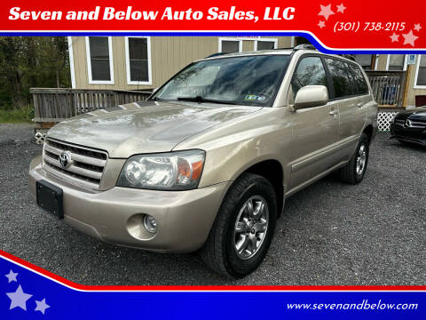 2004 Toyota Highlander for sale at Seven and Below Auto Sales, LLC in Rockville MD