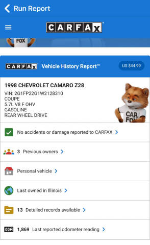 1998 Chevrolet Camaro Z28