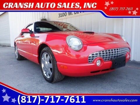 2002 Ford Thunderbird for sale at CRANSH AUTO SALES, INC in Arlington TX