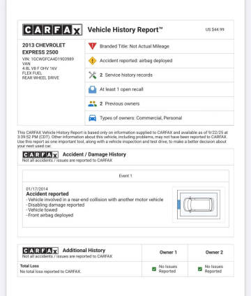 2013 Chevrolet Express 2500