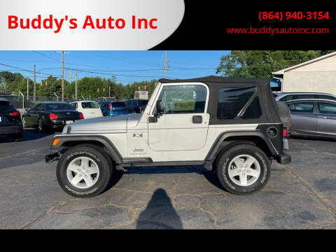 2004 Jeep Wrangler for sale at Buddy's Auto Inc 1 in Pendleton SC
