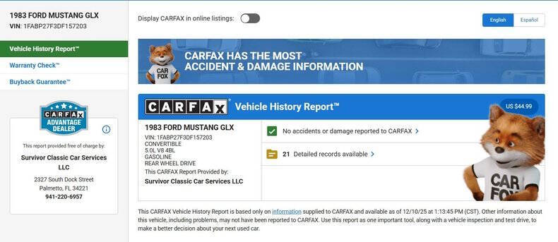 1983 Ford Mustang GT