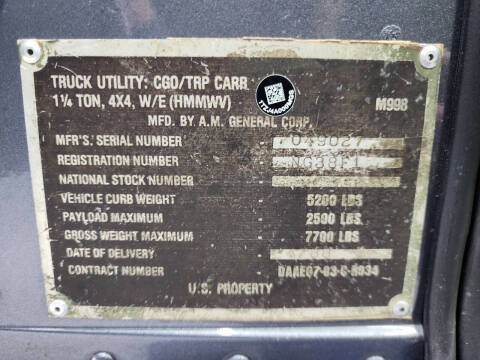 1988 AM General Hummer