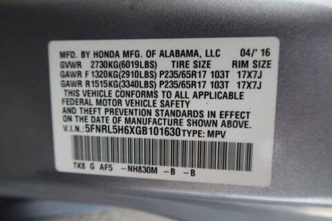 2016 Honda Odyssey EX-L