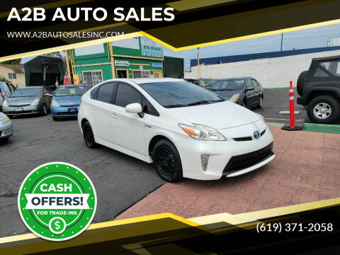 2013 Toyota Prius for sale at A2B AUTO SALES in Chula Vista CA