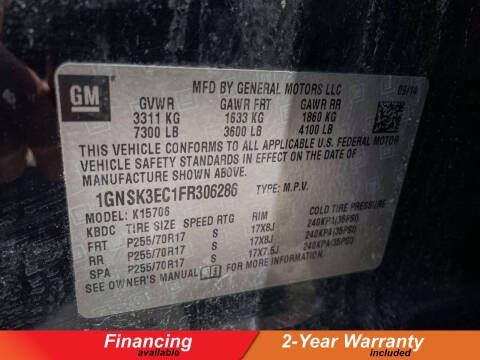 2015 Chevrolet Tahoe Special Service