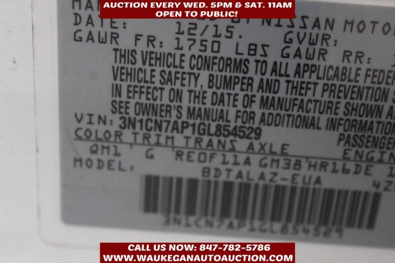 2016 Nissan Versa 1.6 S