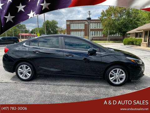 2016 Chevrolet Cruze for sale at A & D Auto Sales in Joplin MO