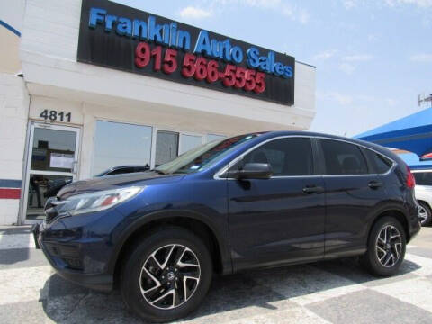 2016 Honda CR-V for sale at Franklin Auto Sales in El Paso TX