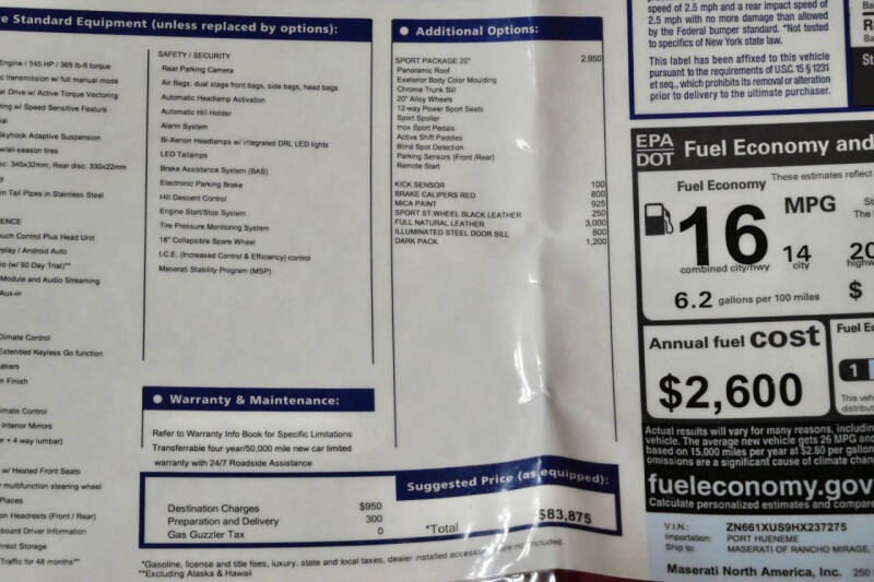 2017 Maserati Levante