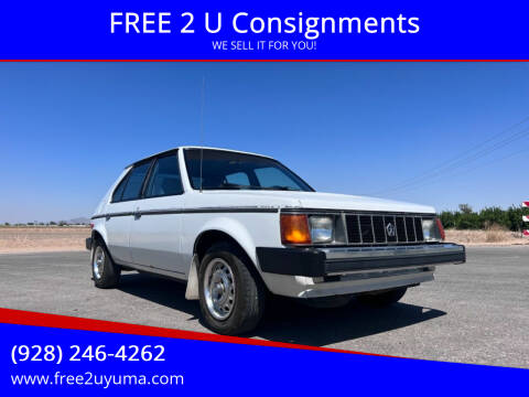 1988 Plymouth Horizon for sale at FREE 2 U Consignments in Yuma AZ