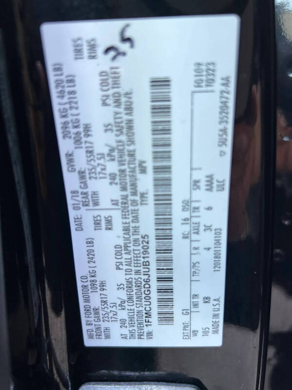 2018 Ford Escape SE