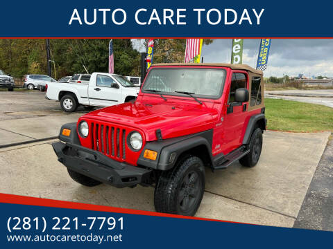 2005 Jeep Wrangler for sale at AUTO CARE TODAY in Spring TX