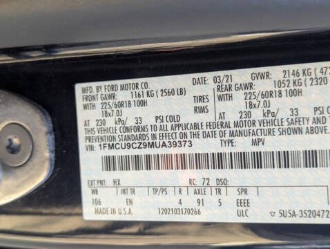 2021 Ford Escape Hybrid SEL