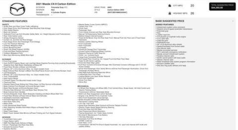 2021 Mazda CX-9 Carbon Edition