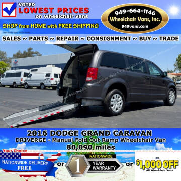 2016 Dodge Grand Caravan for sale at Wheelchair Vans Inc in Laguna Hills CA