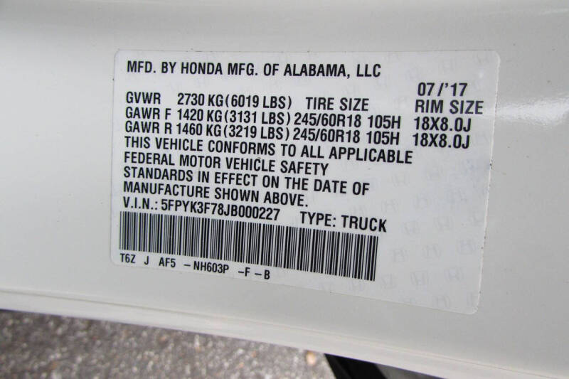 2018 Honda Ridgeline RTL-E