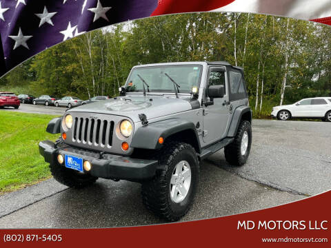 2013 Jeep Wrangler for sale at MD Motors LLC in Williston VT