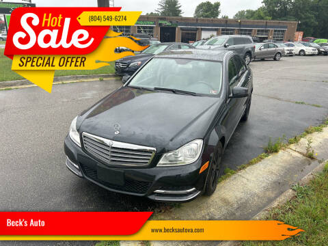 2012 Mercedes-Benz C-Class for sale at Beck's Auto in Chesterfield VA