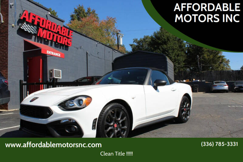 2017 FIAT 124 Spider for sale at AFFORDABLE MOTORS INC in Winston Salem NC