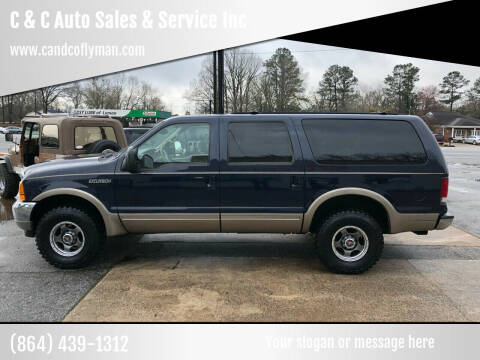 2000 Ford Excursion for sale at C & C Auto Sales & Service Inc in Lyman SC