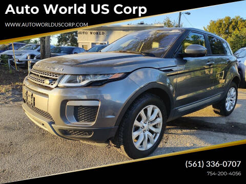 2016 Land Rover Range Rover Evoque for sale at Auto World US Corp in Plantation FL
