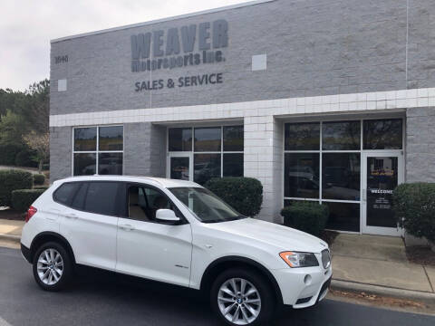 2013 BMW X3 for sale at Weaver Motorsports Inc in Cary NC