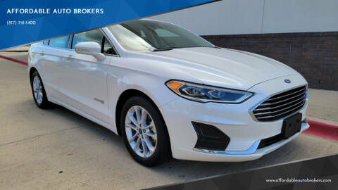 2019 Ford Fusion Hybrid for sale at AFFORDABLE AUTO BROKERS in Keller TX