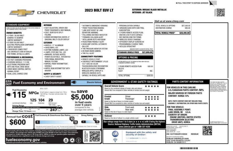 2023 Chevrolet Bolt EUV LT